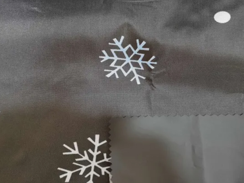 Tryckt 210d polyester Oxford-tyg med svart PVC-beläggning för tält/paraply